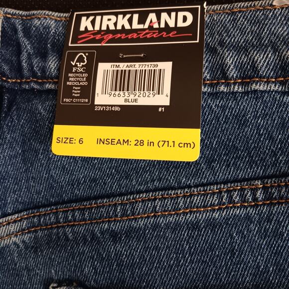 Kirkland Signature Women's High-Rise Straight Leg Jeans, Blue, Womens Size 6 - Picture 8 of 10